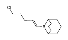 B-trans-1(5-chloropenten)-1-yl-9-borabicyclo[3.3.1]nonane结构式