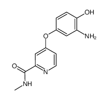 4-(3-amino-4-hydroxyphenoxy)-pyridine-2-carboxylic acid methylamide结构式