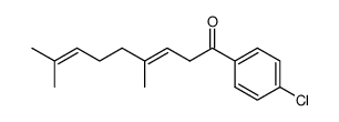 (E)-1-(4-chlorophenyl)-4,8-dimethylnona-3,7-dien-1-one结构式