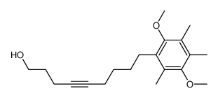 9-(2,5-dimethoxy-3,4,6-trimethylphenyl)non-4-yn-1-ol结构式