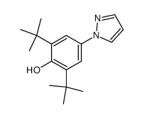 2,6-di-tert-butyl-4-(1H-pyrazol-1-yl)phenol Structure