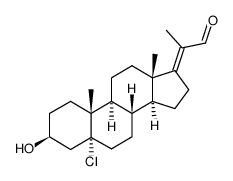 5α-Chloro-3β-hydroxypregn-17(20)-ene-20-carboxaldehyde Structure