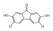 3,6-Dichloro-2,7-dihydroxyfluoren-9-one结构式