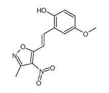 3-methyl-4-nitro-5-[2-(2-hydroxy-5-methoxyphenyl)ethenyl]isoxazole结构式