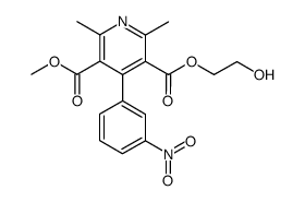 2-hydroxyethyl methyl 2,6-dimethyl-4-(3-nitrophenyl)-3,5-pyridinedicarboxylate Structure