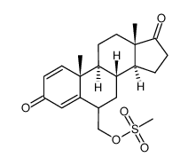 ((8R,9S,10R,13S,14S)-10,13-dimethyl-3,17-dioxo-6,7,8,9,10,11,12,13,14,15,16,17-dodecahydro-3H-cyclopenta[a]phenanthren-6-yl)methyl methanesulfonate结构式