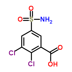 2,3-Dichloro-5-sulfamoylbenzoic acid结构式
