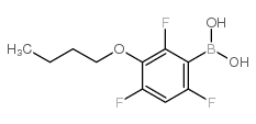 3-丁氧基-2,4,6-三氟苯基硼酸结构式