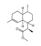 2-(4,7-dimethyl-(1α-H),2,3,(4β-H),(4aα-H),5,6,(8aα-H)-octahydronaphthalen-1-yl)propionic acid methyl ester Structure