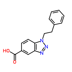 1-(2-Phenylethyl)-1H-benzotriazole-5-carboxylic acid Structure