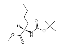 L-Norleucine, N-[(1,1-dimethylethoxy)carbonyl]-, methyl ester结构式