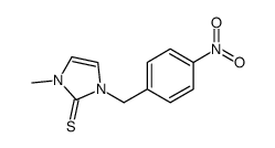 1-methyl-3-[(4-nitrophenyl)methyl]imidazole-2-thione结构式