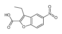 3-ethyl-5-nitro-1-benzofuran-2-carboxylic acid结构式