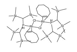 bis{trans-{(cyclooctene)-μ-chloro{bis{bis(trimethylsilyl)methyl}phosphine}dirhodium(I)}} Structure