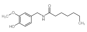 N-[(4-hydroxy-3-methoxy-phenyl)methyl]heptanamide结构式