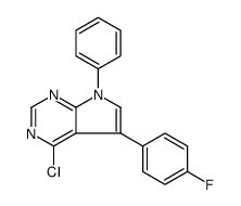 7H-Pyrrolo[2,3-d]pyrimidine, 4-chloro-5-(4-fluorophenyl)-7-phenyl Structure
