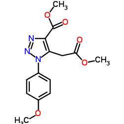 Methyl 5-(2-methoxy-2-oxoethyl)-1-(4-methoxyphenyl)-1H-1,2,3-triazole-4-carboxylate Structure