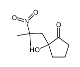 2-hydroxy-2-(2'-methyl-2'-nitropropyl)cyclopentan-1-one结构式