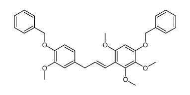 1-(benzyloxy)-4-(3-(4-(benzyloxy)-3-methoxyphenyl)prop-1-en-1-yl)-2,3,5-trimethoxybenzene Structure