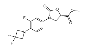 methyl (5R)-3-[4-(3,3-difluoroazetidin-1-yl)-3-fluorophenyl]-2-oxo-1,3-oxazolidine-5-carboxylate Structure