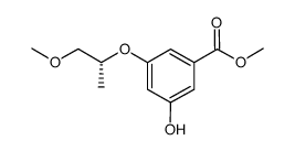 methyl 3-hydroxy-5-{[(1R)-1-methyl-2-(methyloxy)ethyl]oxy}benzoate Structure