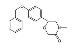 (6S)-4-methyl-6-(4-phenylmethoxyphenyl)morpholin-3-one结构式