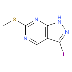 3-碘-6-(甲巯基)-1H-吡唑并[3,4-d]嘧啶结构式
