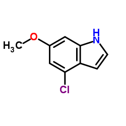 4-氯-6-甲氧基吲哚结构式