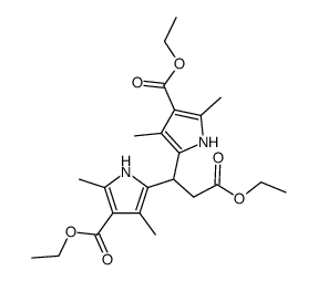 2,4,2',4'-tetramethyl-5,5'-(2-ethoxycarbonyl-ethane-1,1-diyl)-bis-pyrrole-3-carboxylic acid diethyl ester Structure