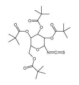 2,3,4,6-四-邻-叔戊酰-Β-D-吡喃葡萄糖基异硫氰酸酯结构式