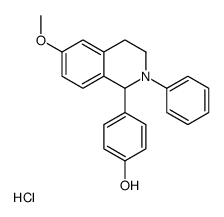 4-(6-methoxy-2-phenyl-3,4-dihydro-1H-isoquinolin-1-yl)phenol,hydrochloride结构式