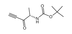 4-(S)-<(tert-butoxycarbonyl)amino>-1-pentyn-3-one结构式