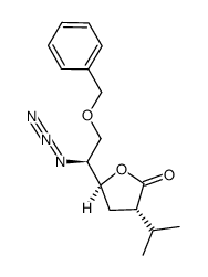 (3S,5S)-5-[(1S)-1-azido-2-benzyloxyethyl]-3-isopropyldihydrofuran-2-one Structure