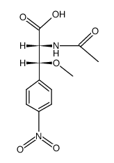 (2RS,3RS)-2-acetylamino-3-methoxy-3-(4-nitro-phenyl)-propionic acid结构式