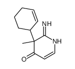 3-cyclohex-2-enyl-2-imino-3-methyl-2,3-dihydro-1H-pyridin-4-one结构式