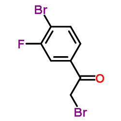 2-溴-1-(4-溴-3-氟苯基)乙酮结构式