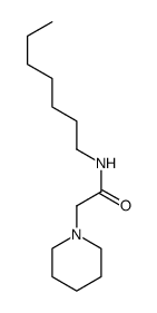 N-heptyl-2-piperidin-1-ylacetamide结构式