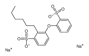 disodium,2-hexyl-3-(2-sulfonatophenoxy)benzenesulfonate Structure