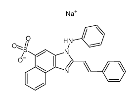 3-anilino-2-trans-styryl-3H-naphth[1,2-d]imidazole-5-sulfonic acid , sodium-salt Structure