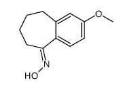 2-methoxy-6,7,8,9-tetrahydro-5H-benzo[7]annulen-5-one oxime结构式