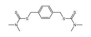 1,4-phenylenedimethylene bis(N,N-dimethyldithiocarbamate)结构式