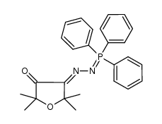 2,2,5,5-tetramethyl-4-[(triphenyl-λ5-phosphanylidene)hydrazono]tetrahydrofuran-3-one结构式