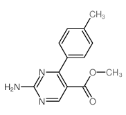 2-氨基-4-对甲苯嘧啶-5-羧酸甲酯结构式
