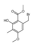 methyl 6-(bromomethyl)-2-hydroxy-4-methoxy-3-methylbenzoate Structure