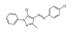 (5-chloro-3-methyl-1-phenylpyrazol-4-yl)-(4-chlorophenyl)diazene结构式
