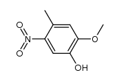 2-Methoxy-4-methyl-5-nitro-phenol结构式