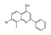 7-溴-8-甲基-2-苯基喹啉-4-醇结构式