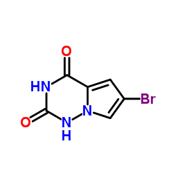 6-溴- 吡咯并[2,1-f][1,2,4]三嗪-2,4(1h,3h)-二酮结构式