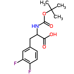 2-[(tert-butoxycarbonyl)amino]-3-(3,4-difluorophenyl)propanoic acid structure