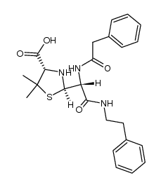 benzylpenicilloic acid α-phenylethylamide Structure